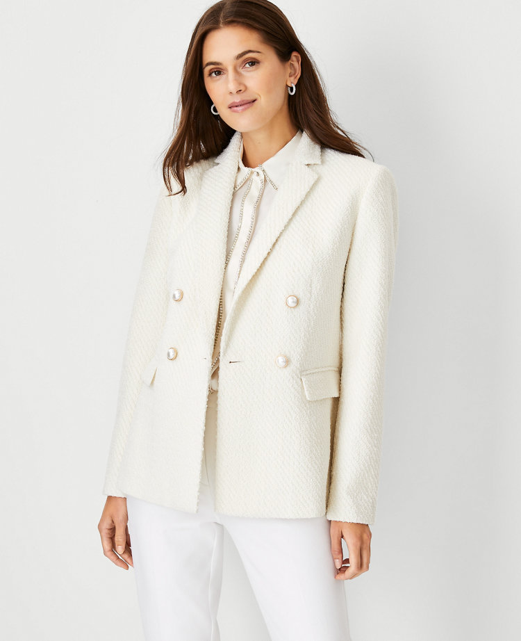 Petite double 2025 breasted blazer