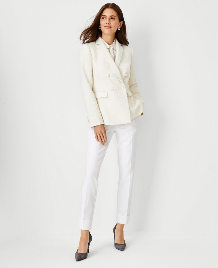 Ann taylor white on sale blazer