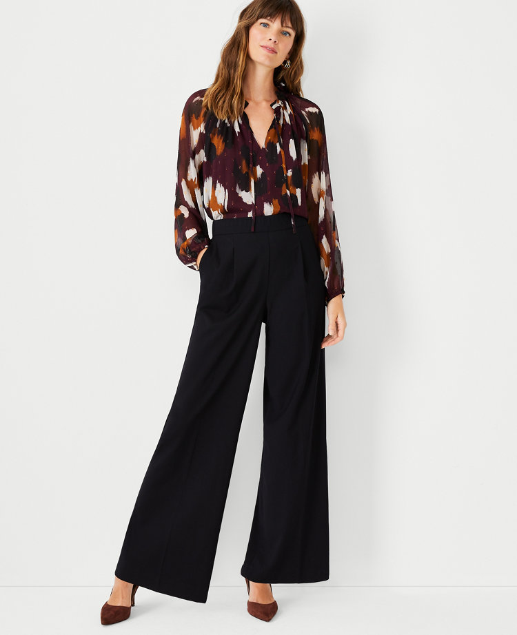 Wide Leg Dress Pant - Black