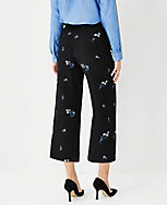 The Kate Side Zip Wide Leg Crop Pant in Floral Embroidered Tweed carousel Product Image 2