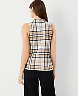Plaid Essential Mock Neck Sweater Shell carousel Product Image 2