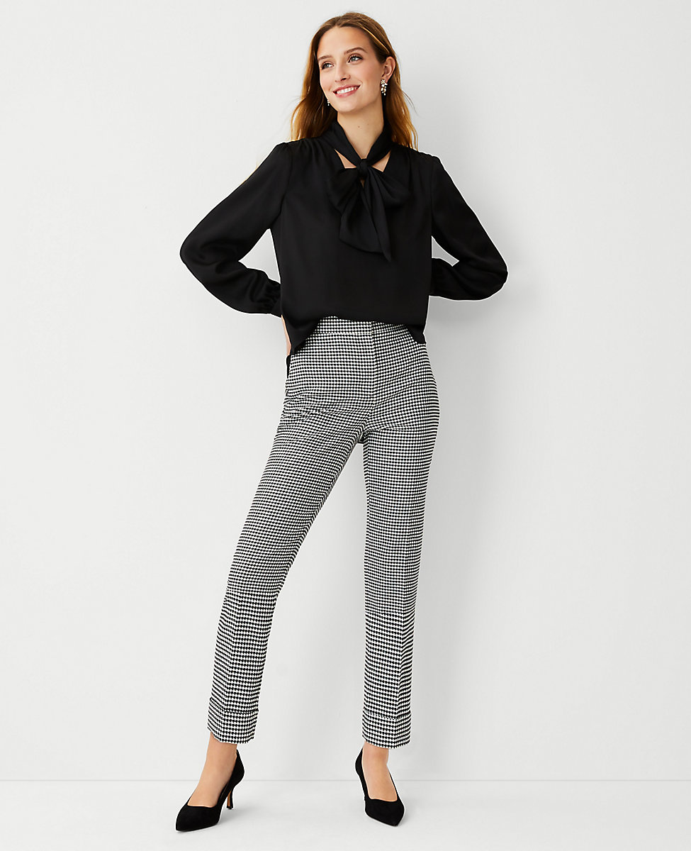 The High Waist Everyday Ankle Pant in Houndstooth