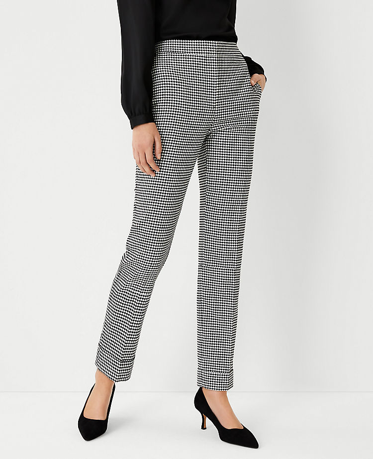 The High Waist Everyday Ankle Pant in Houndstooth