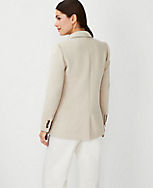 The Relaxed Double Breasted Long Blazer in Twill carousel Product Image 2