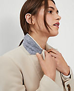 The Relaxed Double Breasted Long Blazer in Twill carousel Product Image 3