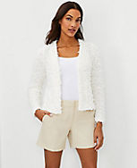 Shimmer Textured Tweed Sweater Jacket carousel Product Image 1