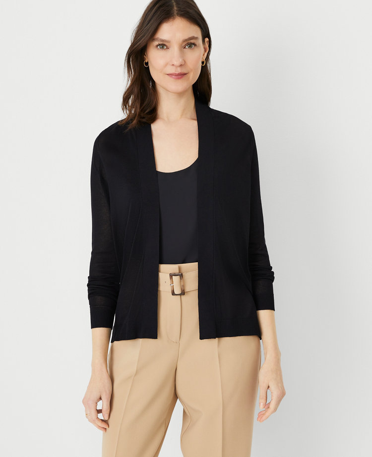 Ann taylor black on sale cardigan