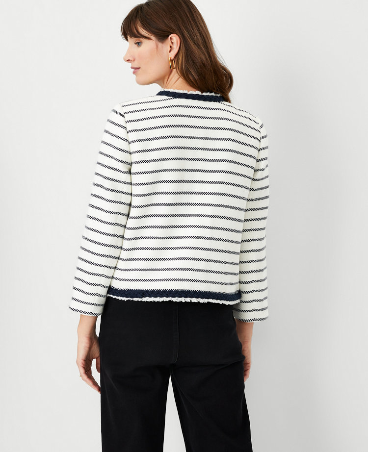 Braided Paneled Cropped Lace Jacket
