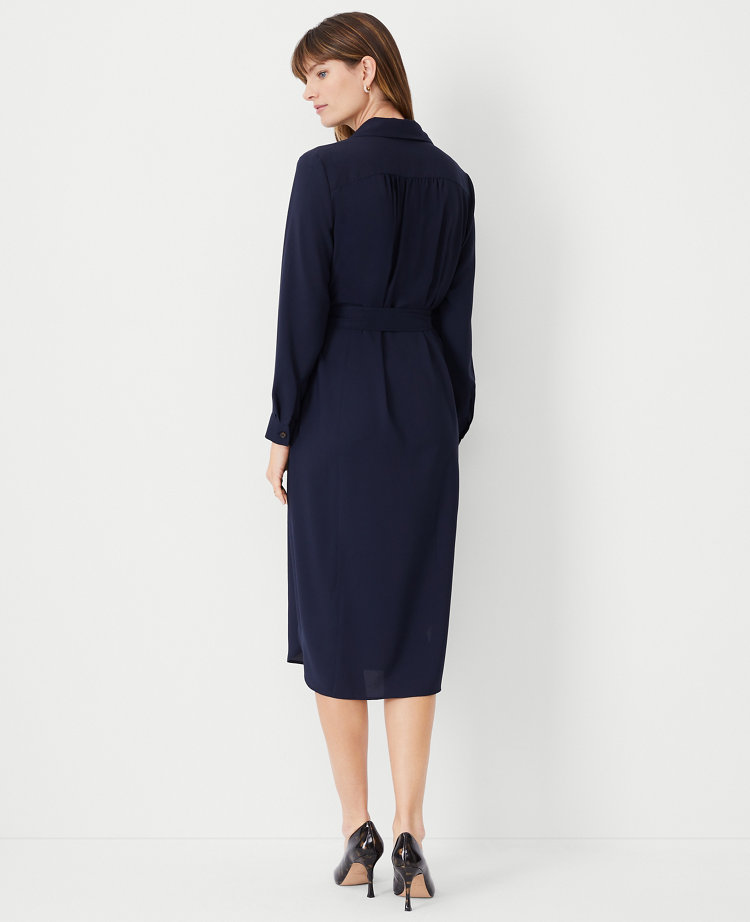 Time and tru women's belted midi shirt dress outlet with pocket