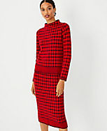 Petite Stitchy Houndstooth Sweater carousel Product Image 3