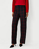 The Petite High Waist Wide Leg Pant in Plaid carousel Product Image 3