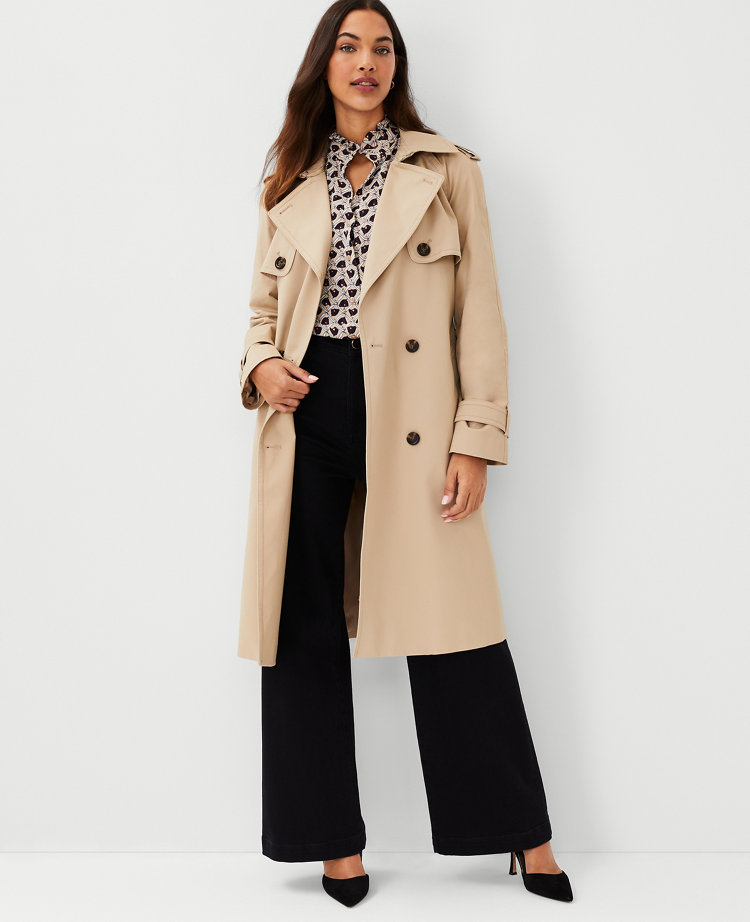 Ann taylor short trench coat online