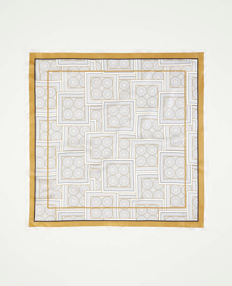 Geo Silk Little Scarf