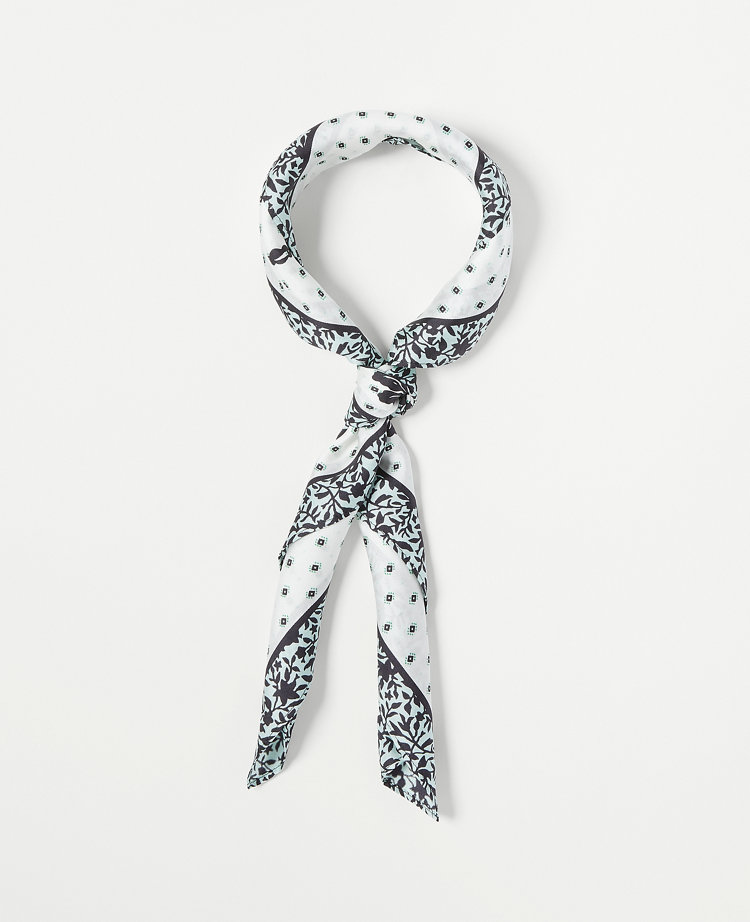 Plaid Silk Little Scarf