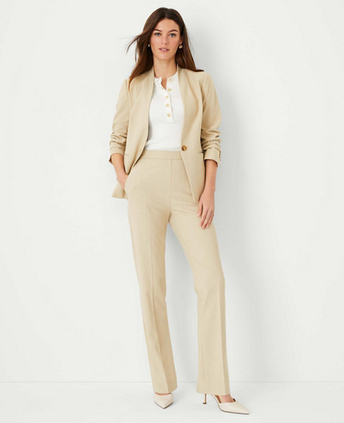 The Side Zip Straight Pant in Bi-Stretch