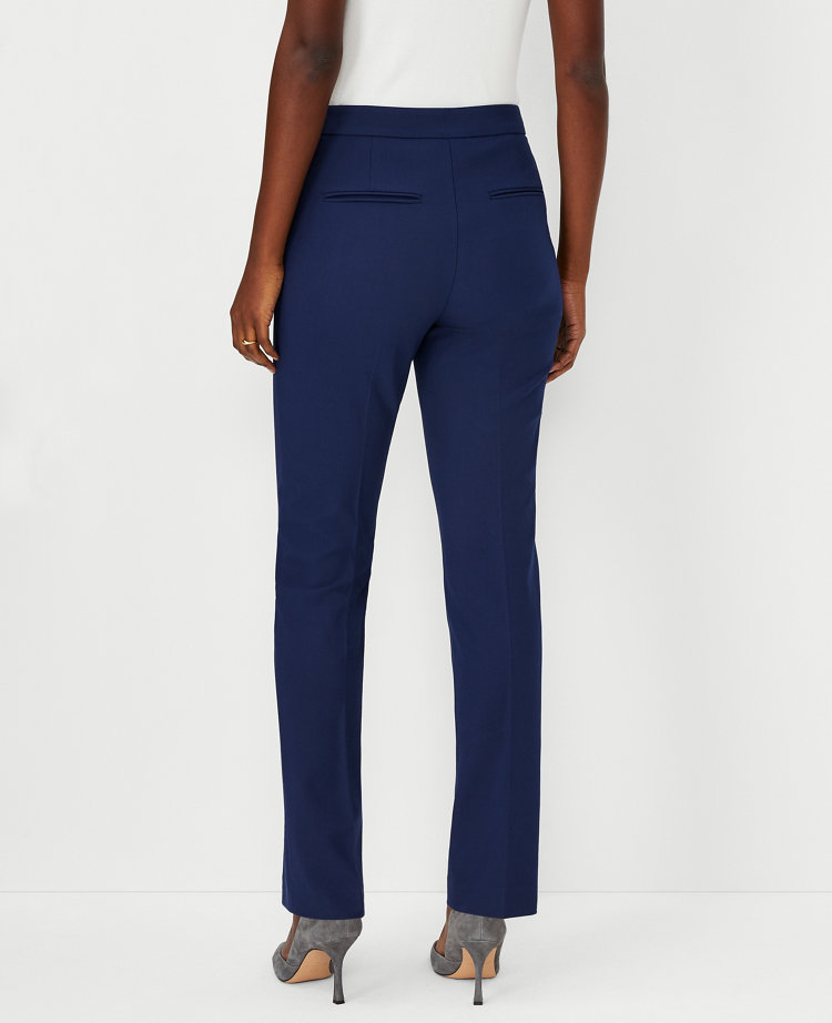 The Side Zip Straight Pant in Bi-Stretch