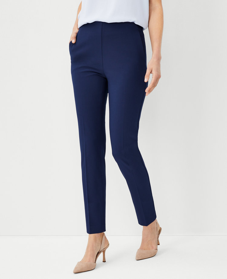 Side-Zip Stretch Cotton Pant