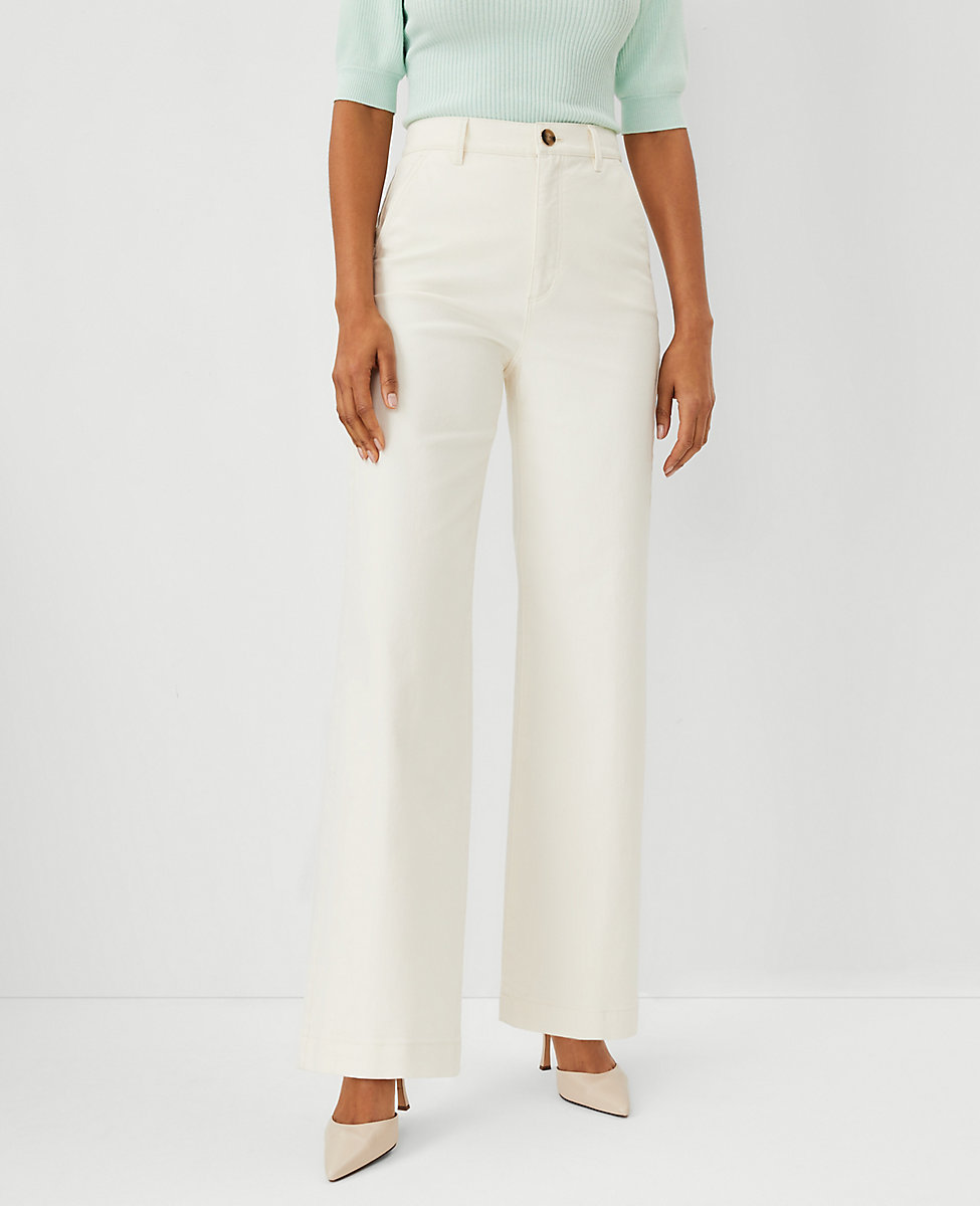Sculpting Pocket High Rise Trouser Jeans in Ivory