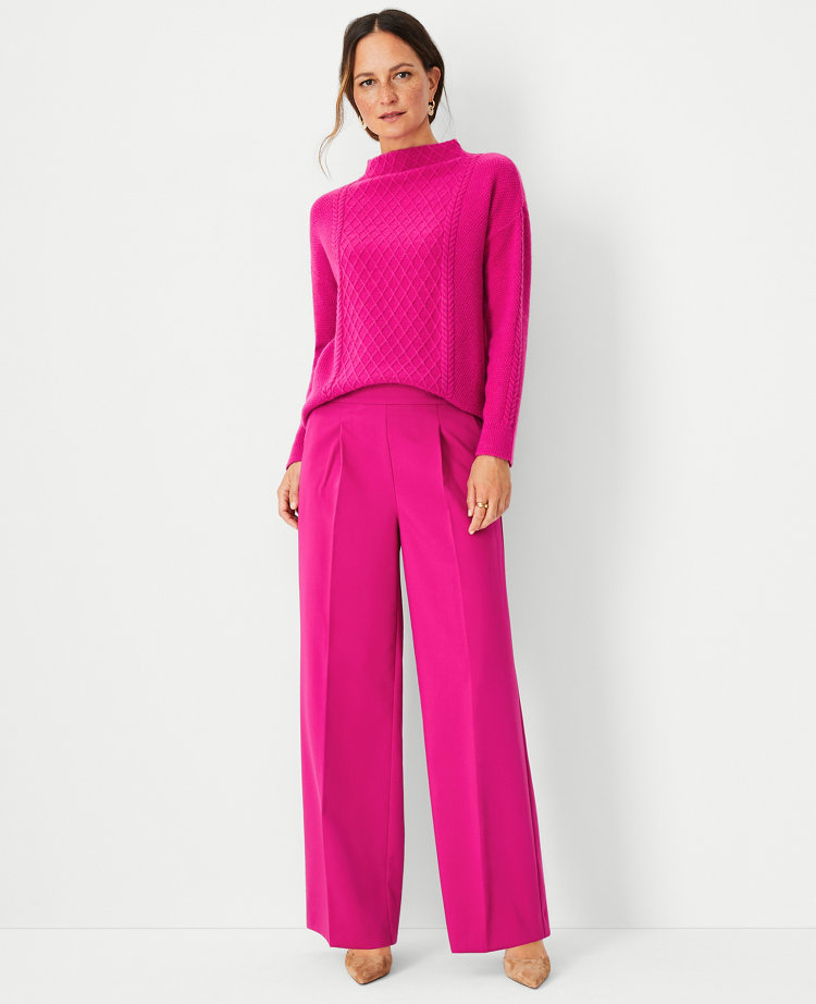 Perfee Frill High Waist Pants with Pockets