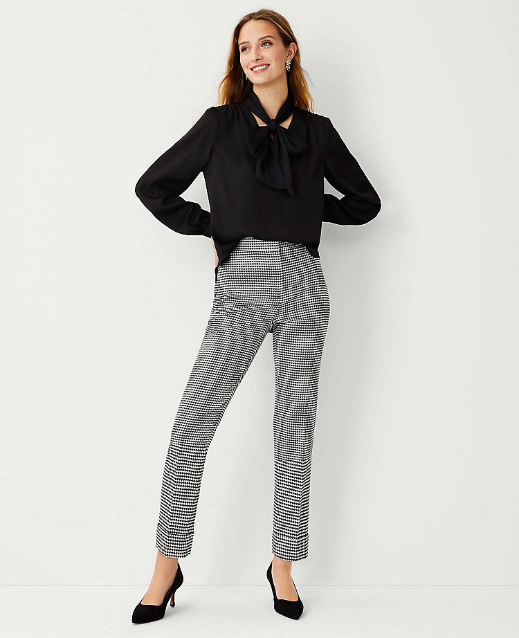 The Tall High Waist Everyday Ankle Pant in Houndstooth