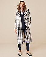 Plaid Trench Coat carousel Product Image 4