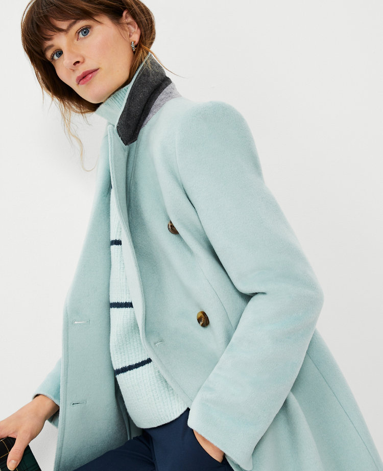 Ann taylor green coat sale