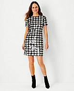 Sequin Houndstooth T-Shirt Dress carousel Product Image 1