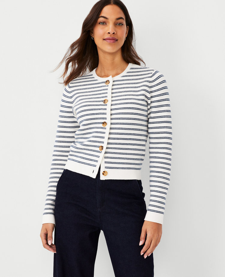 Striped cardigan outlet