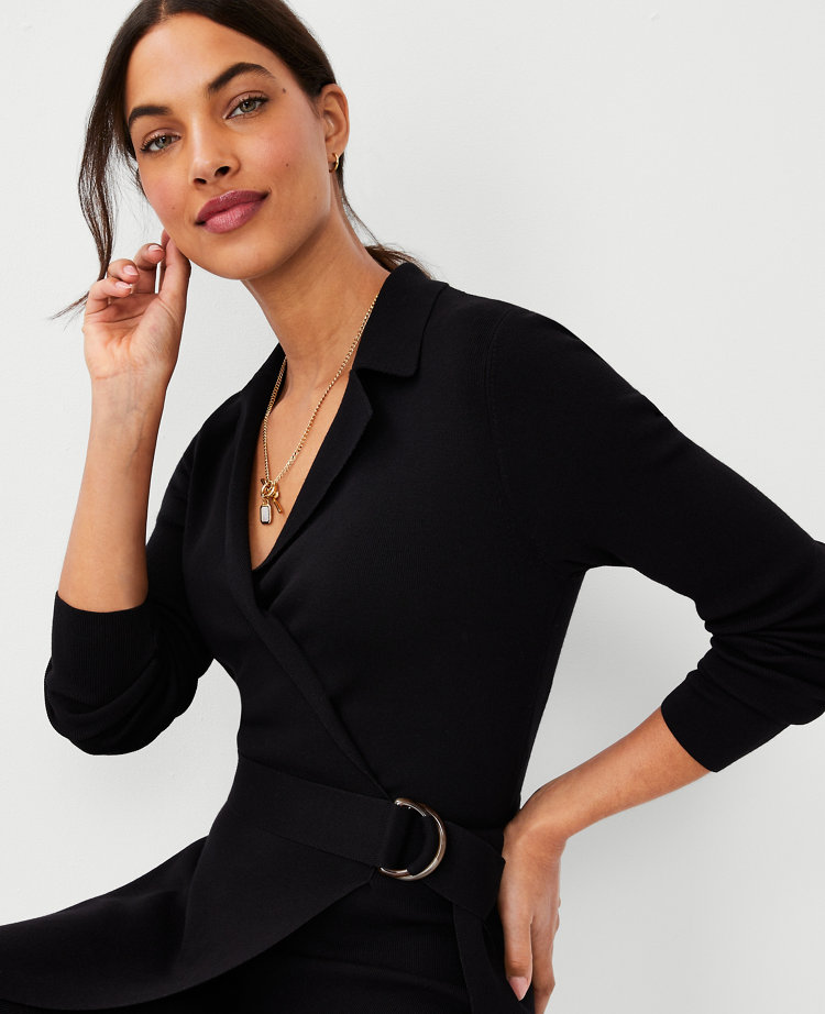 Notch Collar Sweater With Tassel Tie-Sangria main image 0