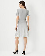 Stripe Ribbed Flare Sweater Dress carousel Product Image 2