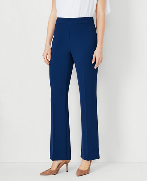 Blue crepe trousers by MIRTO – 02511-0055