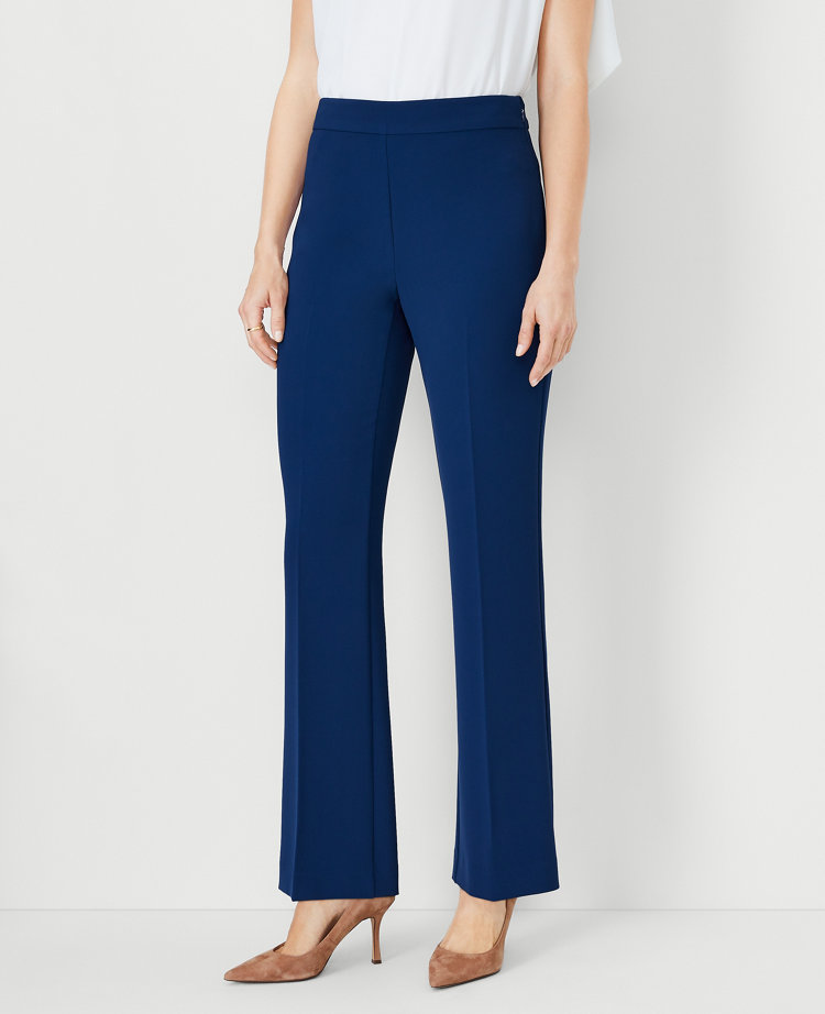 Petite Mariner Wide Leg Pants in Crepe