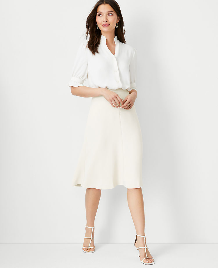 The Flare Skirt in Fluid Crepe