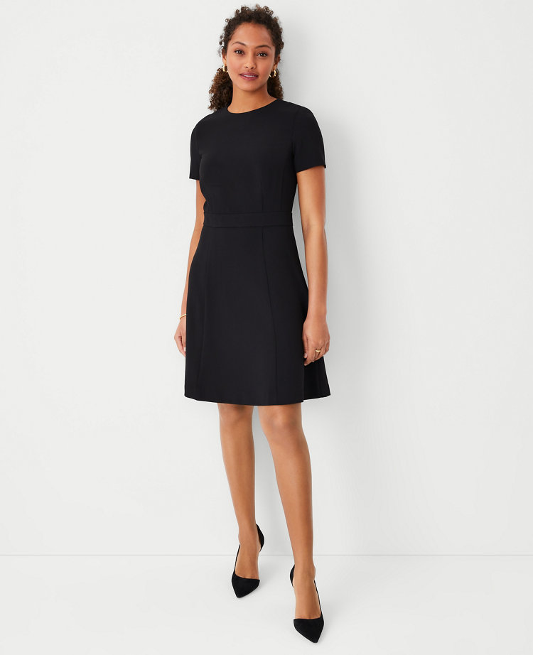 Ann taylor black and white dress sale