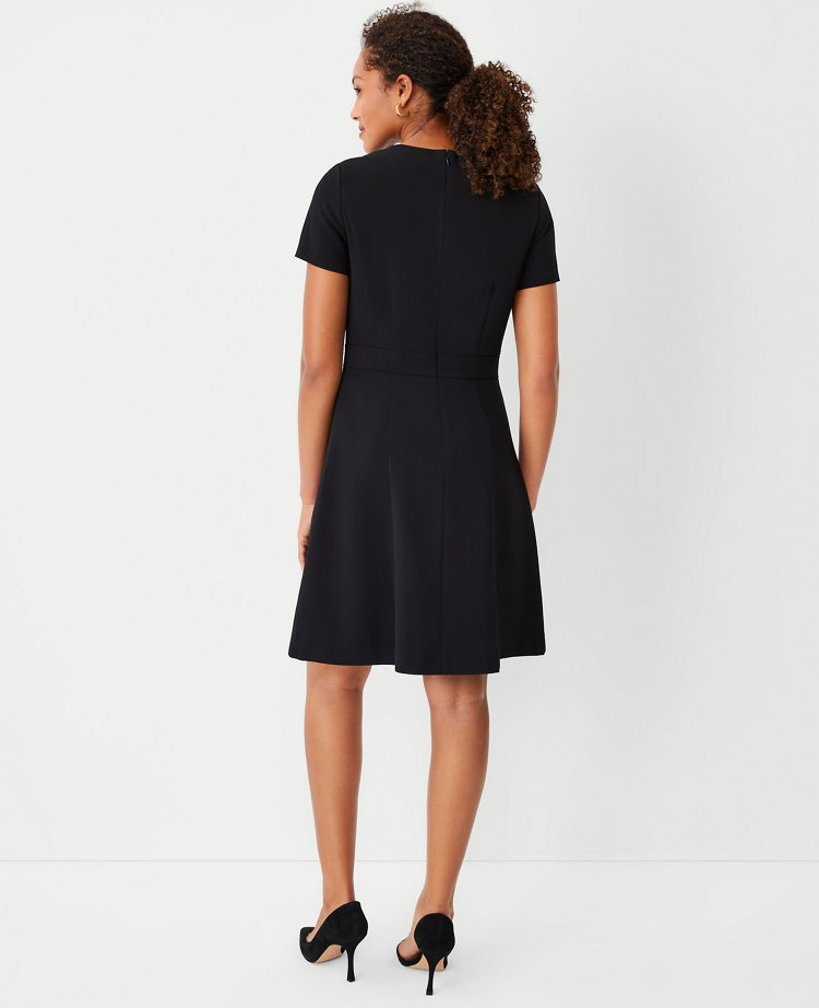 The Flare Dress in Fluid Crepe