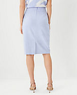 The High Waist Seamed Pencil Skirt in Cross Weave carousel Product Image 2