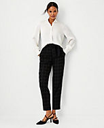 The Belted High Waist Taper Pant in Houndstooth carousel Product Image 3