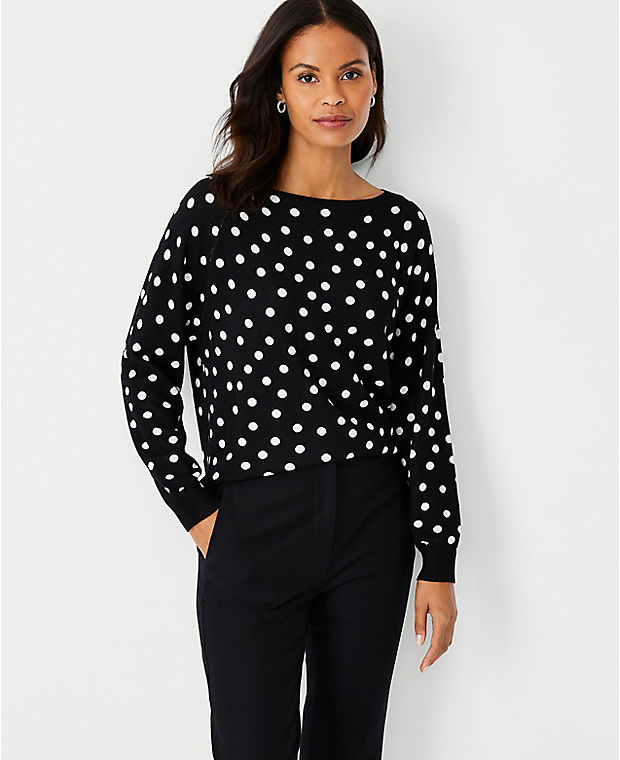 Dotted Boatneck Sweater