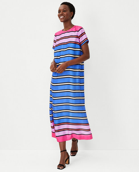 Multicolored Stripe Maxi Dress
