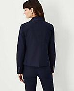 The One Button Blazer in Stretch Cotton carousel Product Image 2