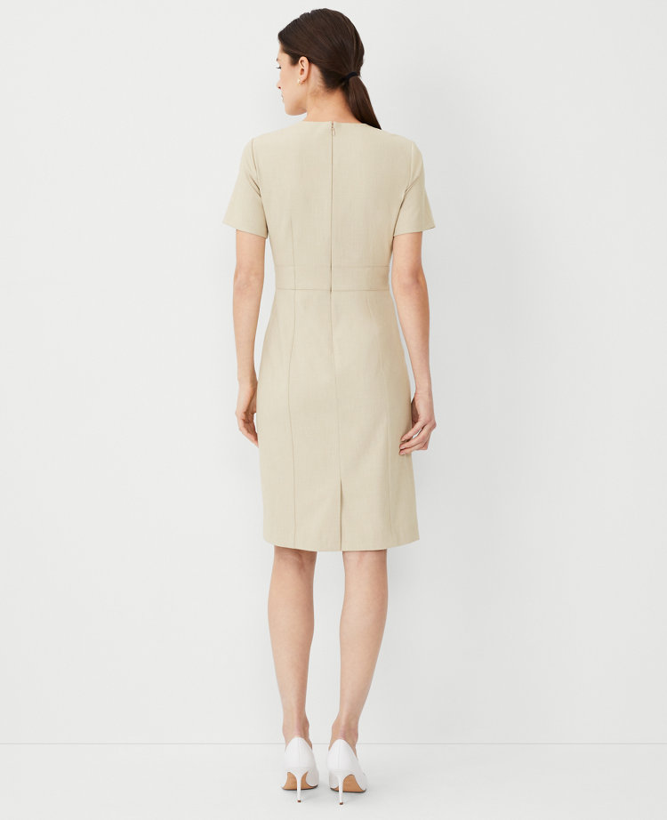 The Short Sleeve Sheath Dress in Bi-Stretch carousel Product Image 2