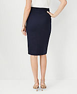 The Belted Pencil Skirt in Stretch Cotton carousel Product Image 2