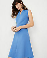 The Sleeveless V-Neck Flare Dress in Double Knit carousel Product Image 3