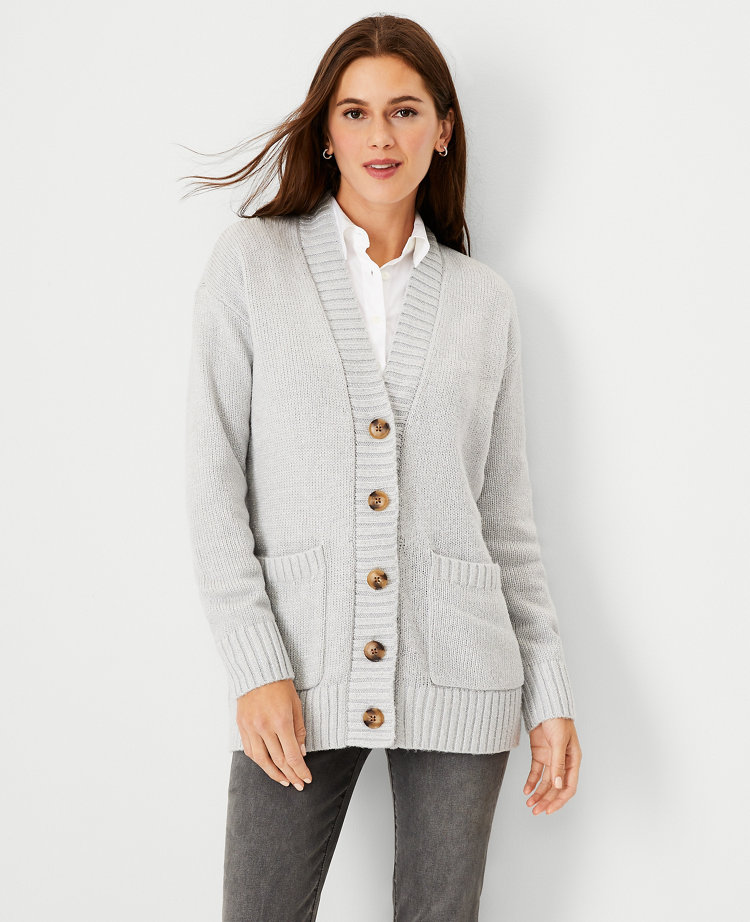 Gray boyfriend clearance cardigan