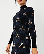Floral Mock Neck Sweater Dress carousel Product Image 4