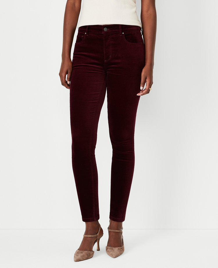 High-Rise Skinny Velvet Pant