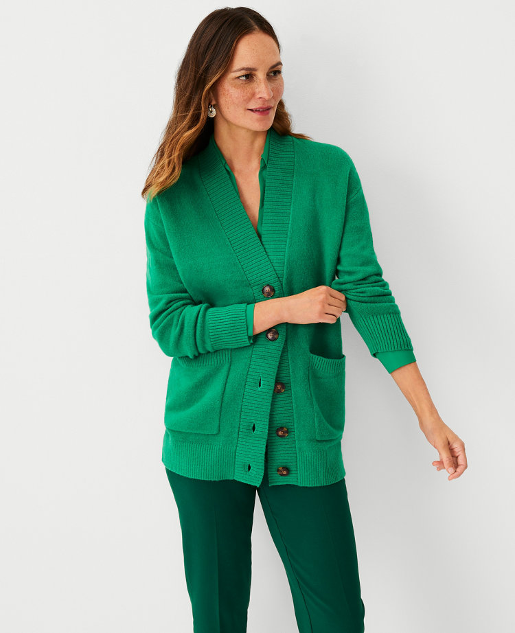 Petite on sale green cardigan