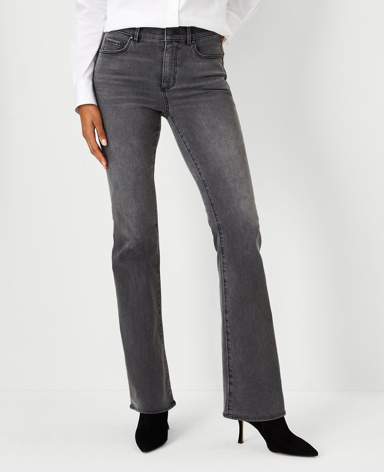 Mid Rise Boot Cut Jeans in Classic Black Wash