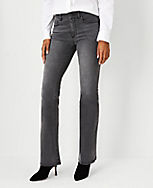 Petite Curvy Sculpting Pocket Mid Rise Boot Cut Jeans in Vintage Grey Wash carousel Product Image 1