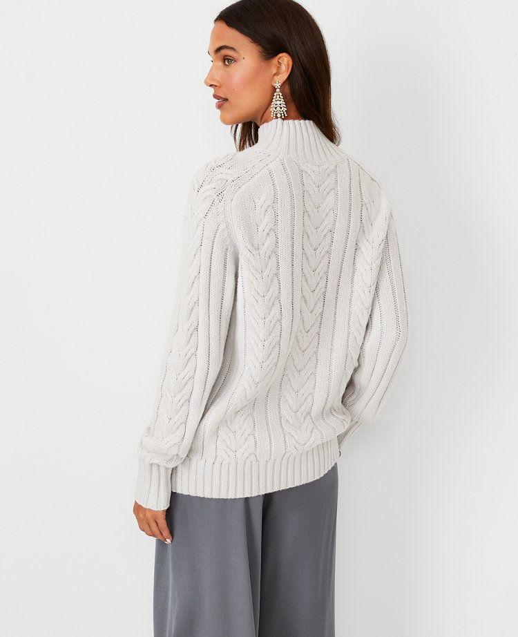 Petite Turtleneck Cable Sweater